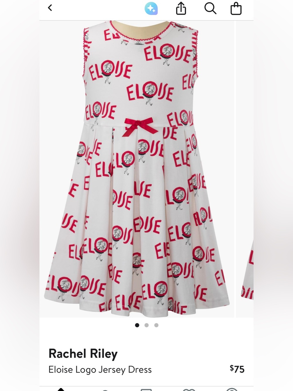 Eloise Logo Jersey Dress by Rachel Riley Dress